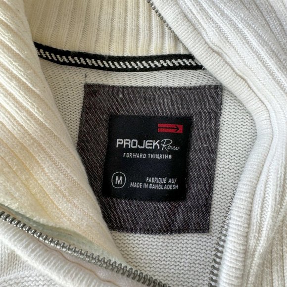 Projek Raw | White Cable Ribbed Sweater - Picture 2 of 2